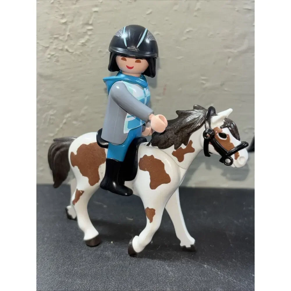 Playmobil Horses Riders 5 Pc set 2007 Geobra Pose Able